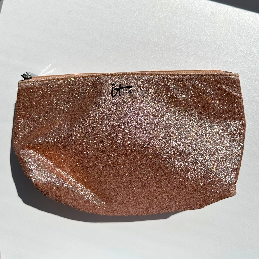 IT Cosmetics Cosmetics Travel Bag Sparkly Glittery Pink